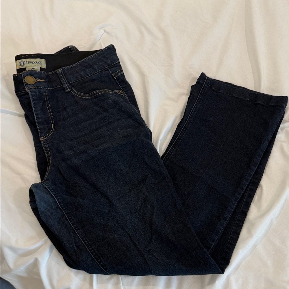 Democracy Women's Boot Cut Jeans - Dark Blue Ab Solution